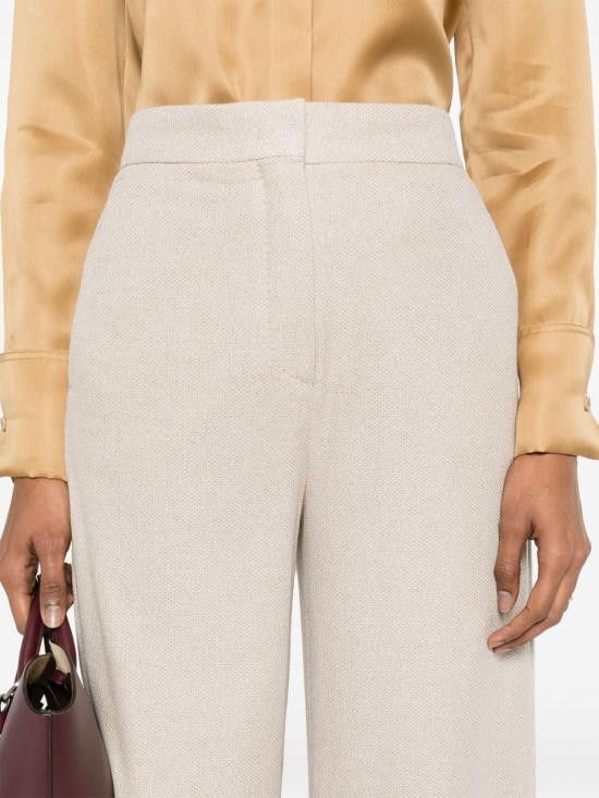 Max Mara MAX MARA Women Straight Pants 11781022600 001 White Size 26" / US 2 / IT 38 - 3 Thumbnail