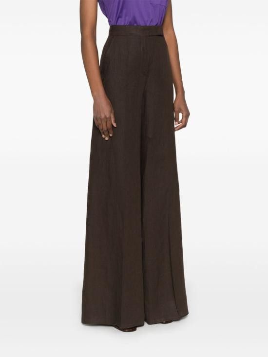 Max Mara MAX MARA Women Straight Pants 11131092600 002 Brown Size 26" / US 2 / IT 38 - 2 Thumbnail