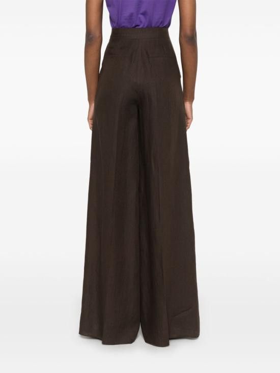 Max Mara MAX MARA Women Straight Pants 11131092600 002 Brown Size 26" / US 2 / IT 38 - 4 Thumbnail