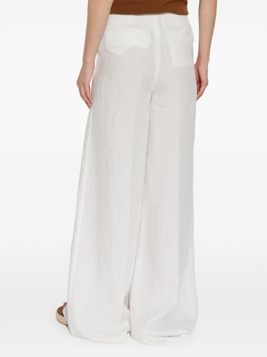 Max Mara MAX MARA Women Straight Pants 11131092600 005 White Size 26" / US 2 / IT 38 - 2 Thumbnail