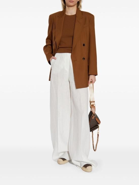 Max Mara MAX MARA Women Straight Pants 11131092600 005 White Size 26" / US 2 / IT 38 - 5 Thumbnail