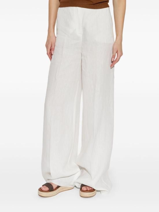 Max Mara MAX MARA Women Straight Pants 11131092600 005 White Size 28" / US 6 / IT 42 - 3 Thumbnail