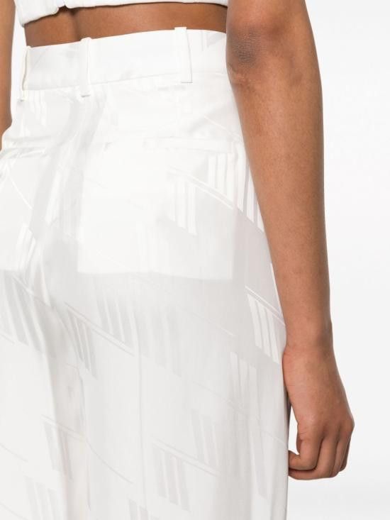 The Attico THE ATTICO Women Straight Pants 242WCP43 V053043 White Size 26" / US 2 / IT 38 - 4 Thumbnail