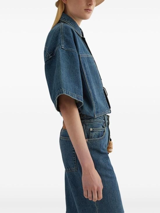 Jil Sander JIL SANDER Women Shirts J40DL0157 J45291420 Blue Size M / US 6-8 / IT 42-44 - 5 Thumbnail