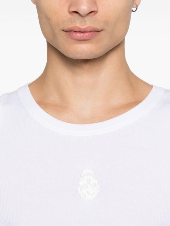 ALEXANDER MCQUEEN Men T-Shirts 815098 QXAA99000 White