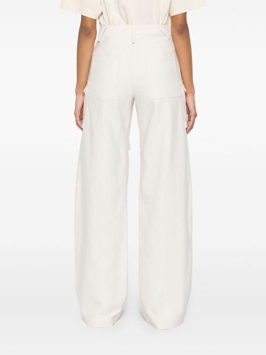 Iro IRO Women Straight Pants POLINA WP23ECR02 Beige Size 28" / US 6 / IT 42 - 3 Thumbnail