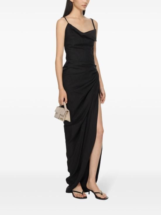 Jacquemus JACQUEMUS Women Long Skirts 243DR001 1020990 Black Size M / US 6-8 / IT 42-44 - 2 Thumbnail
