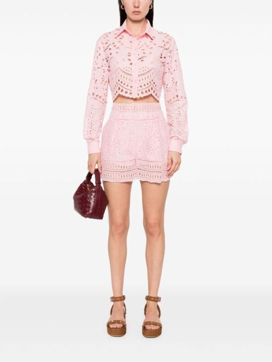 Ermanno Scervino ERMANNO SCERVINO Women Shorts & Burmudas D464P602 RXT42808 Pink Size 26" / US 2 / IT 38 - 4 Thumbnail