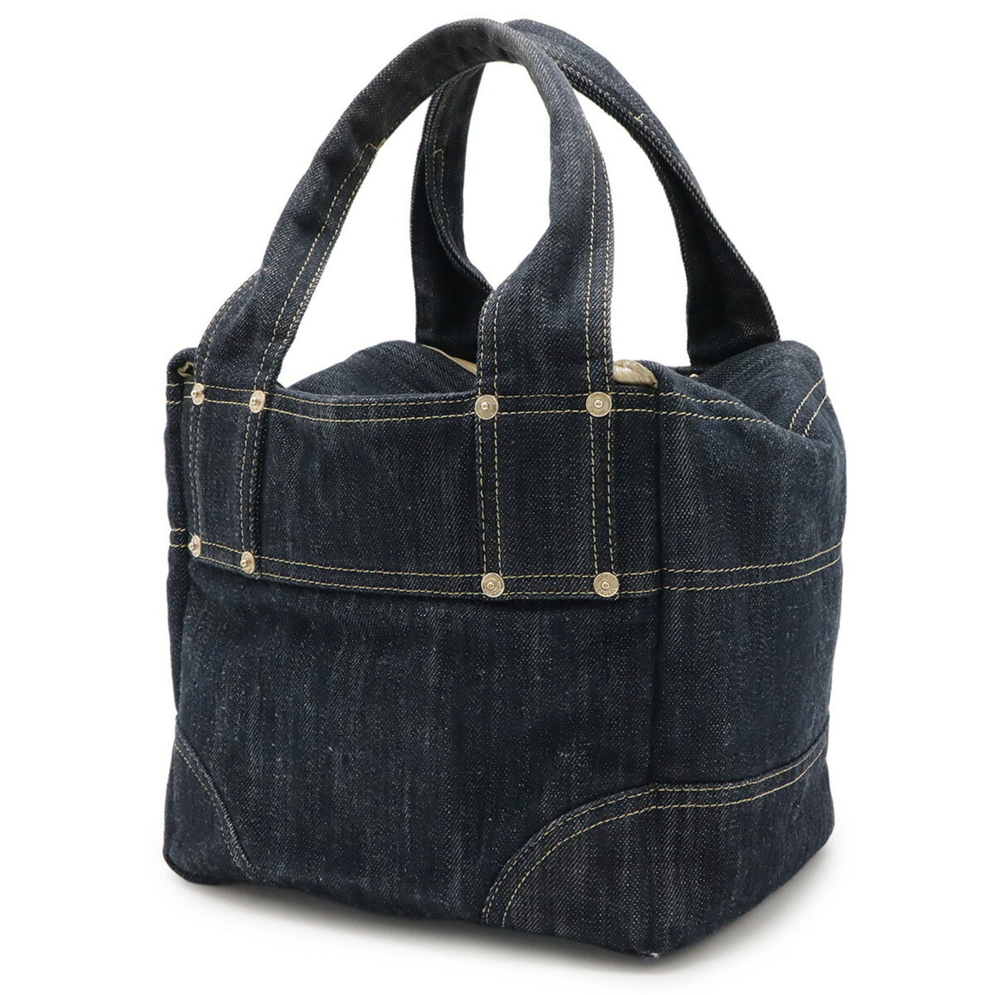 Chanel CHANEL Sparkling Denim Coco Mark Tote Bag Handbag Blue A31985 Size ONE SIZE - 3 Thumbnail