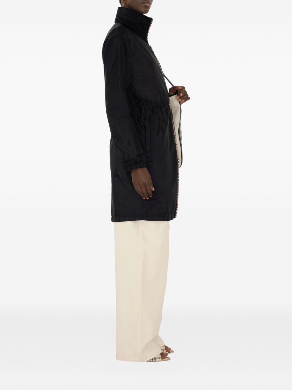 Burberry CHECK MOTIF NYLON RAIN JACKET | Grailed