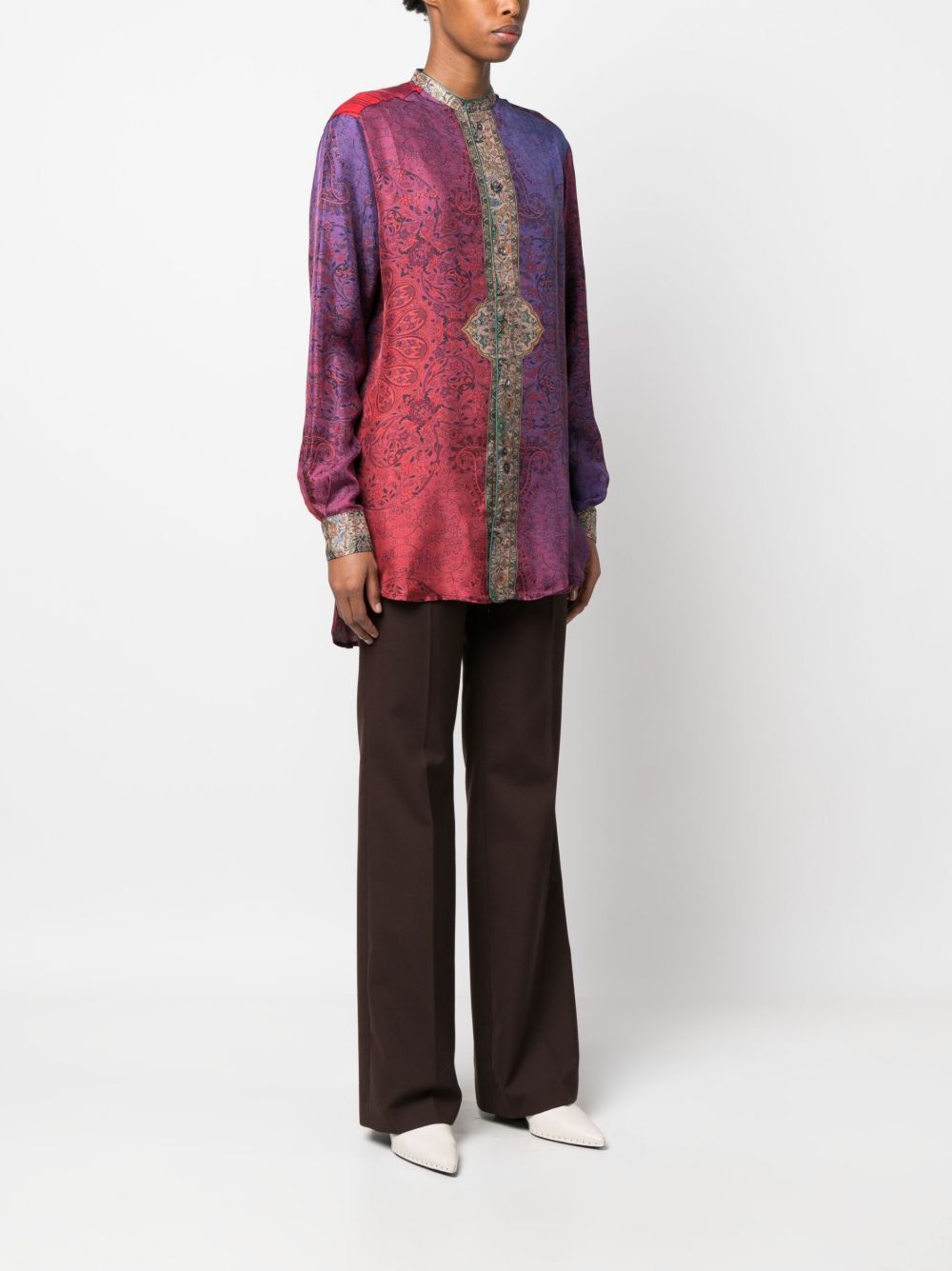 Pierre-Louis Mascia PRINTED SILK SHIRT Size S / US 4 / IT 40 - 4 Thumbnail