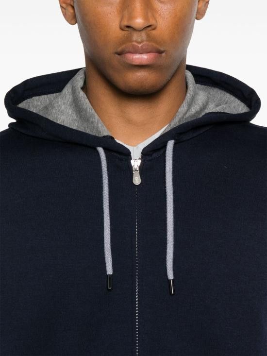 Brunello Cucinelli BRUNELLO CUCINELLI Women Hoodies MM8319079G C1265 Blue Size XXL / US 16-18 / IT 52-54 - 5 Thumbnail