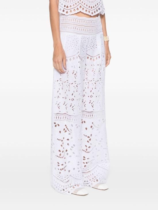 Ermanno Scervino ERMANNO SCERVINO Women Straight Pants D464P601 RXT10601 White Size 30" / US 8 / IT 44 - 3 Thumbnail