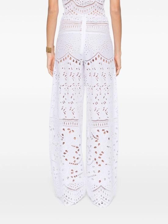 Ermanno Scervino ERMANNO SCERVINO Women Straight Pants D464P601 RXT10601 White Size 30" / US 8 / IT 44 - 2 Thumbnail