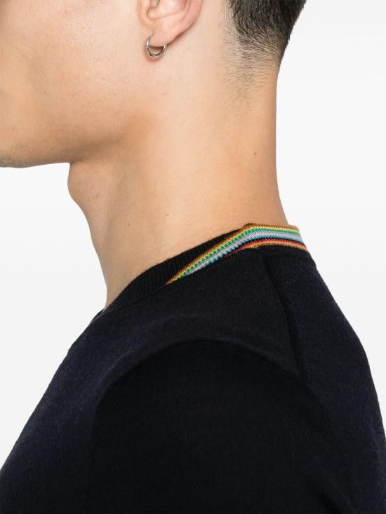 Paul Smith PAUL SMITH Men Sweater M1R251Z P0209449B Blue Size US XL / EU 56 / 4 - 3 Thumbnail