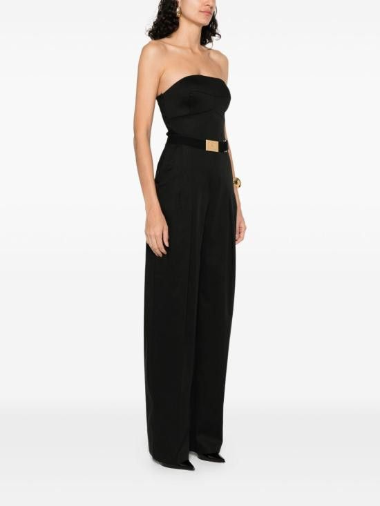 Elisabetta Franchi ELISABETTA FRANCHI Women Jumpsuits TU05153E2 110 Black Size 30" / US 8 / IT 44 - 2 Thumbnail