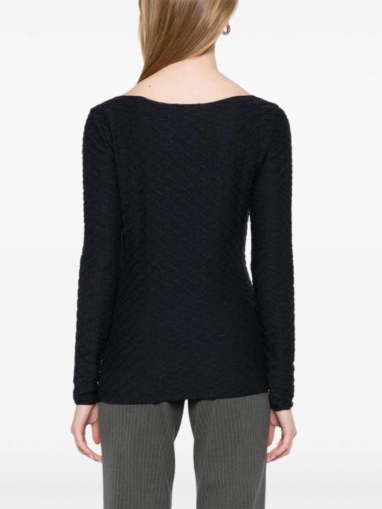 Emporio Armani EMPORIO ARMANI Women Sweater EW001400 AF12416UB115 Blue Size M / US 6-8 / IT 42-44 - 4 Thumbnail