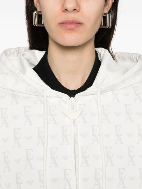 Emporio Armani EMPORIO ARMANI Women Hoodies EW001026 AF10002F0009 White Size M / US 6-8 / IT 42-44 - 4 Thumbnail