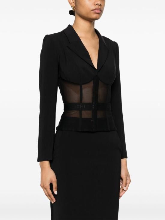 Elisabetta Franchi ELISABETTA FRANCHI Women Jackets GI13153E2 110 Black Size S / US 4 / IT 40 - 2 Thumbnail