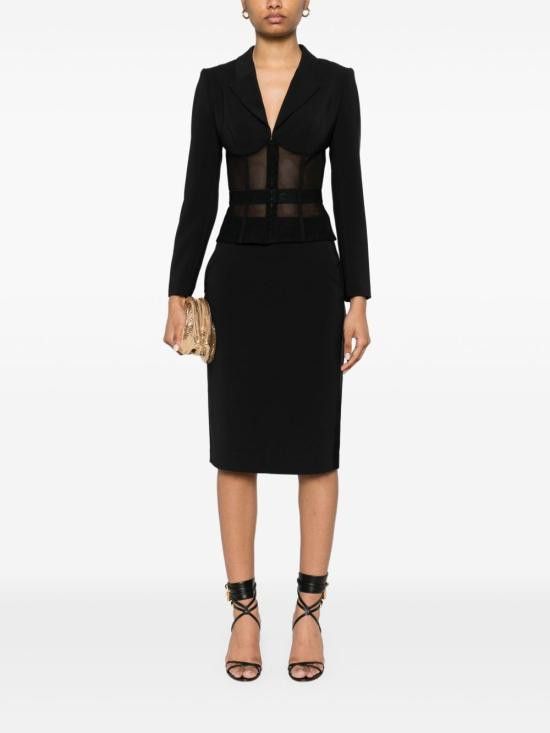 Elisabetta Franchi ELISABETTA FRANCHI Women Jackets GI13153E2 110 Black Size S / US 4 / IT 40 - 5 Thumbnail