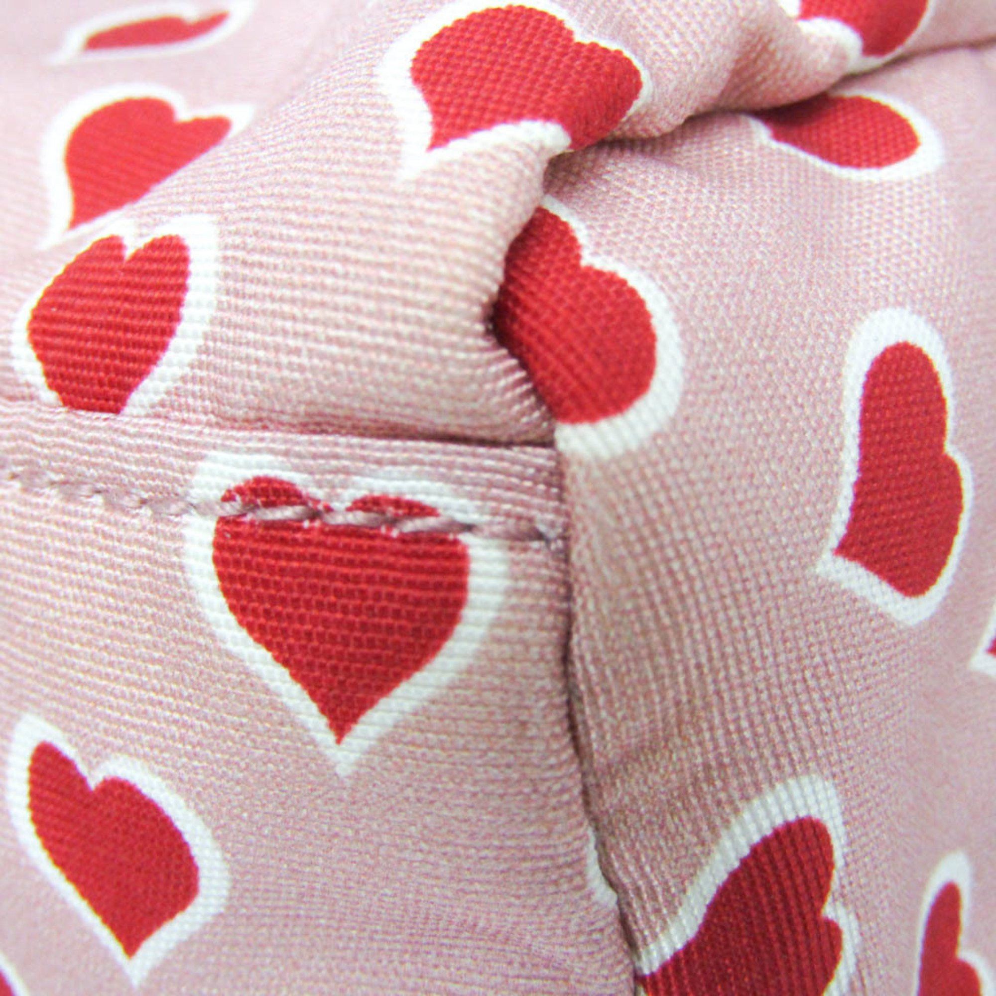 Miu Miu Miu Miu Heart 5NE457 Women's Nylon Pouch Pink,Red Color,White Size ONE SIZE - 7 Thumbnail