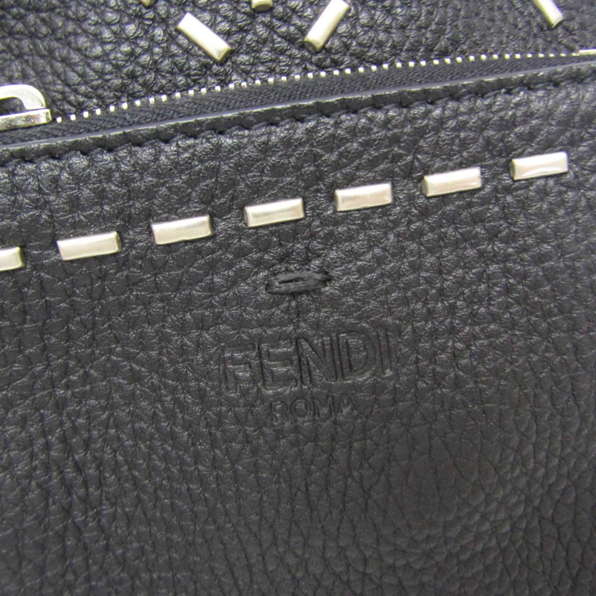 Fendi Fendi Selleria Key Ring 7AR471 Men,Women Leather Pouch Black Size ONE SIZE - 8 Thumbnail