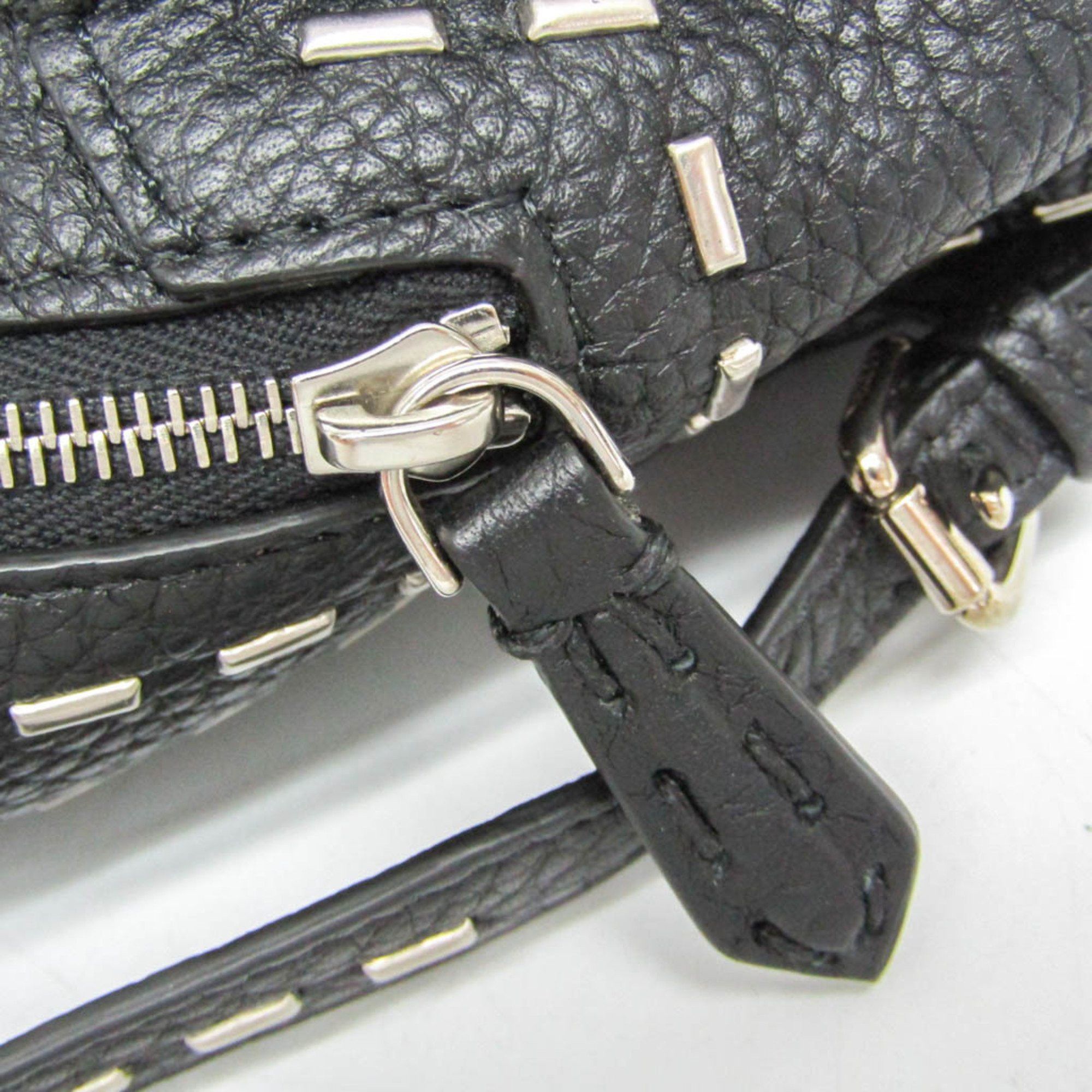 Fendi Fendi Selleria Key Ring 7AR471 Men,Women Leather Pouch Black Size ONE SIZE - 6 Thumbnail