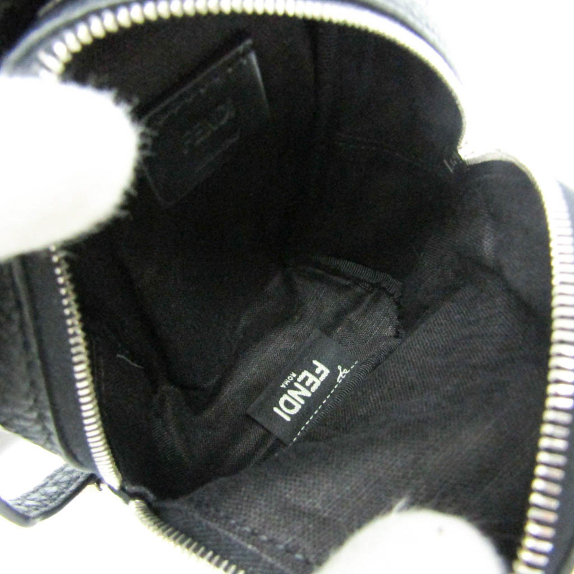 Fendi Fendi Selleria Key Ring 7AR471 Men,Women Leather Pouch Black Size ONE SIZE - 4 Thumbnail