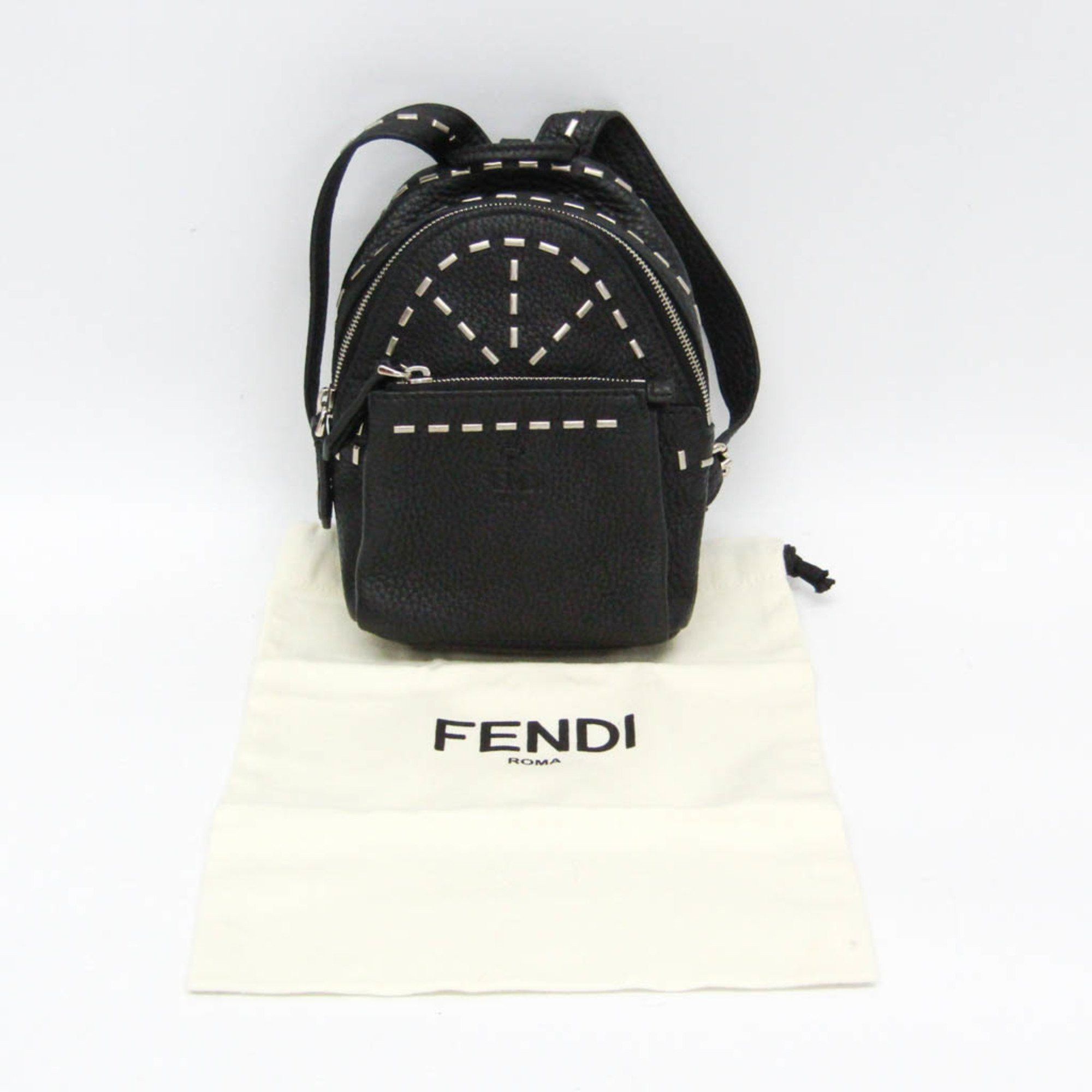 Fendi Fendi Selleria Key Ring 7AR471 Men,Women Leather Pouch Black Size ONE SIZE - 2 Thumbnail