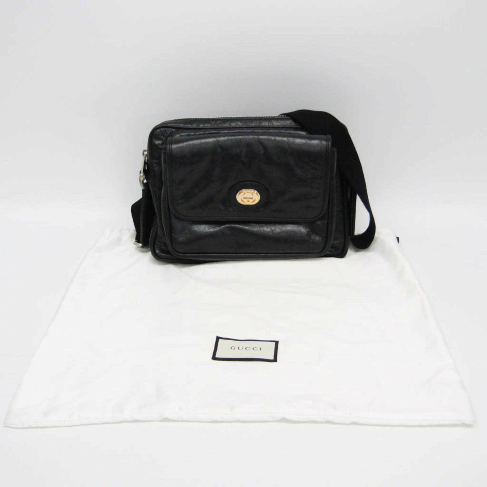 Gucci Gucci Messenger Bag 574760 Women's Leather Shoulder Bag Black Size ONE SIZE - 2 Thumbnail