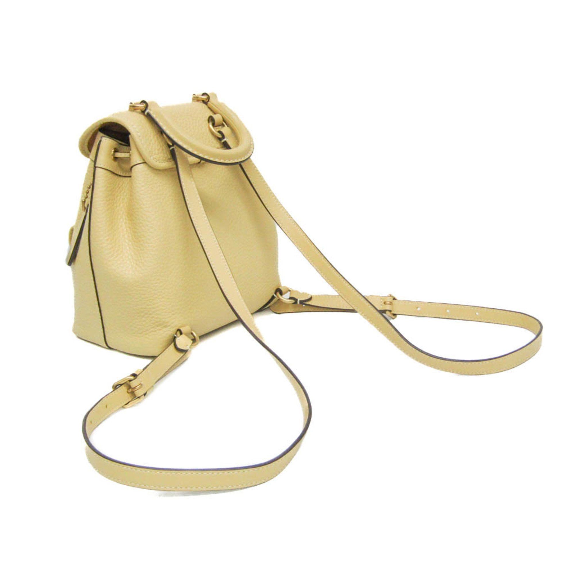 Coach Coach Leah Backpack 21 Women's Leather Backpack Yellow Size ONE SIZE - 3 Thumbnail