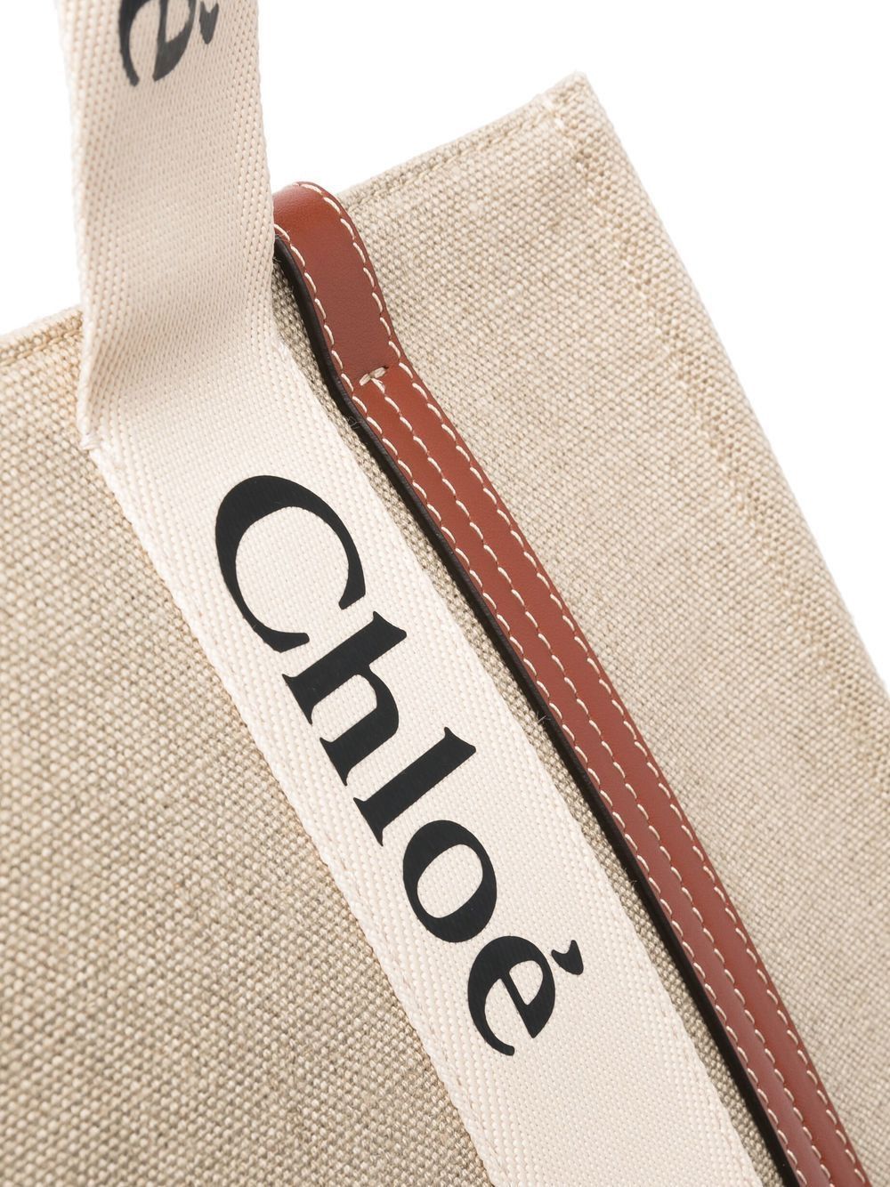 Chloe WOODY MEDIUM CANVAS TOTE Size ONE SIZE - 3 Thumbnail
