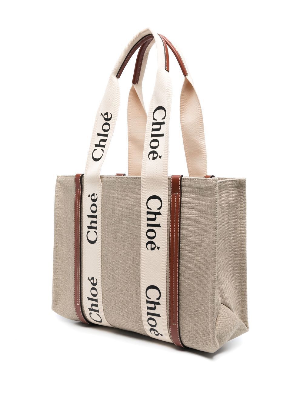 Chloe WOODY MEDIUM CANVAS TOTE Size ONE SIZE - 5 Thumbnail
