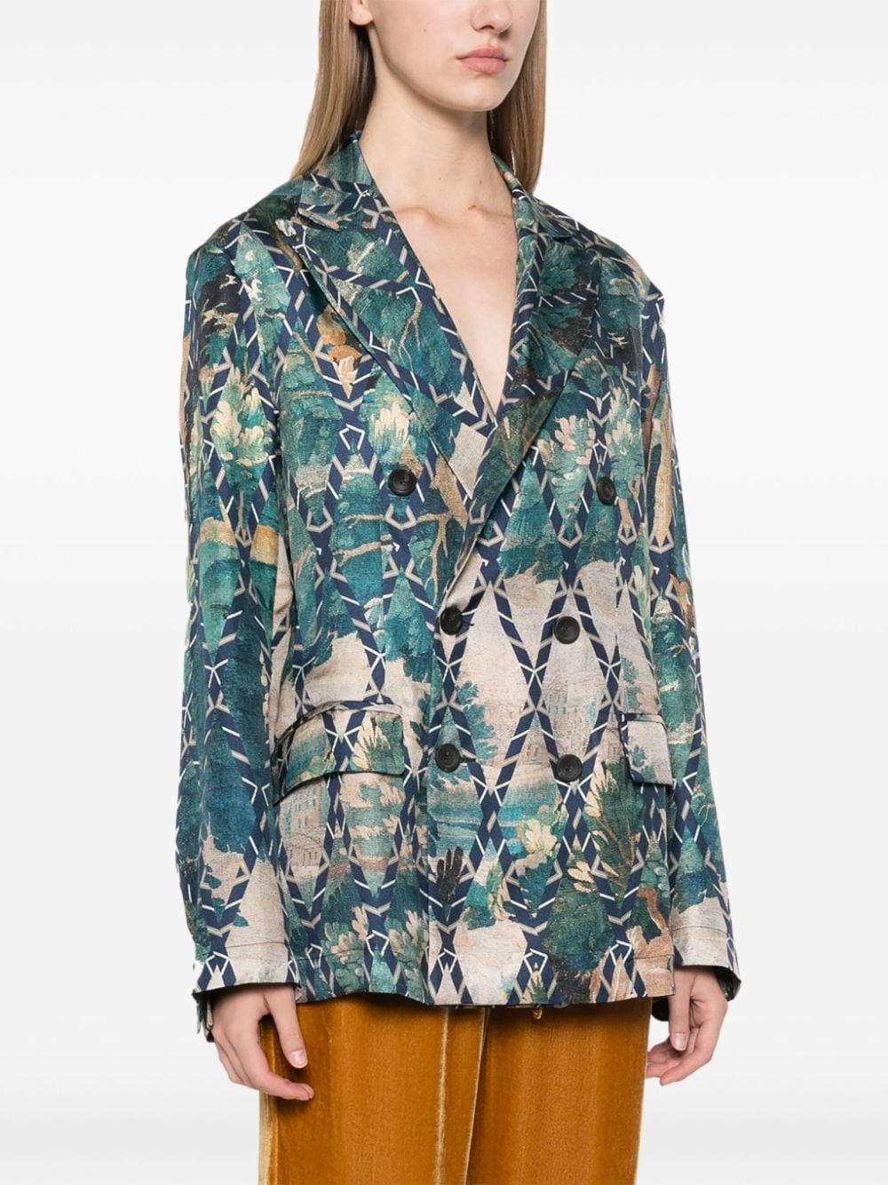 Pierre-Louis Mascia PRINTED SILK JACKET Size S / US 4 / IT 40 - 5 Thumbnail