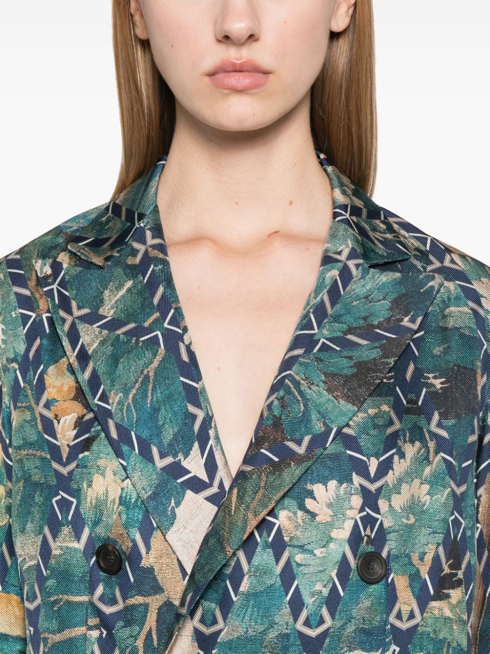 Pierre-Louis Mascia PRINTED SILK JACKET Size S / US 4 / IT 40 - 3 Thumbnail