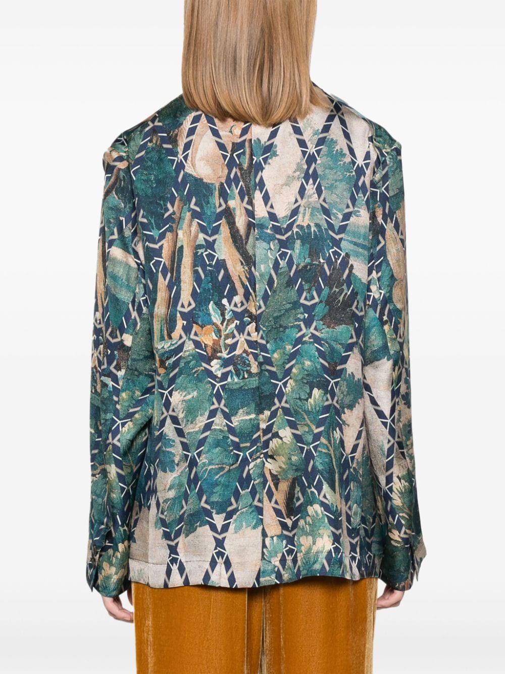 Pierre-Louis Mascia PRINTED SILK JACKET Size S / US 4 / IT 40 - 4 Thumbnail