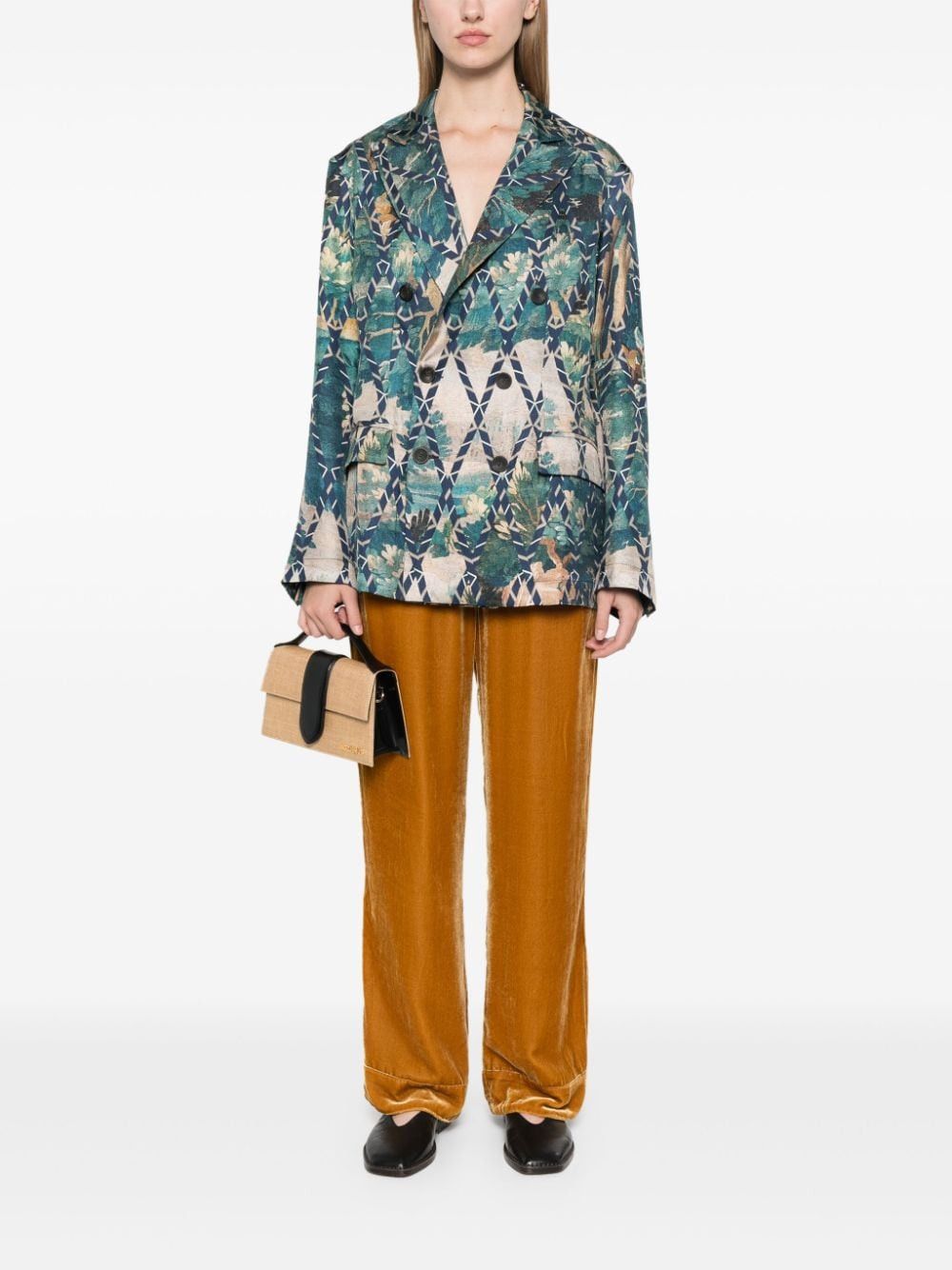Pierre-Louis Mascia PRINTED SILK JACKET Size S / US 4 / IT 40 - 2 Thumbnail