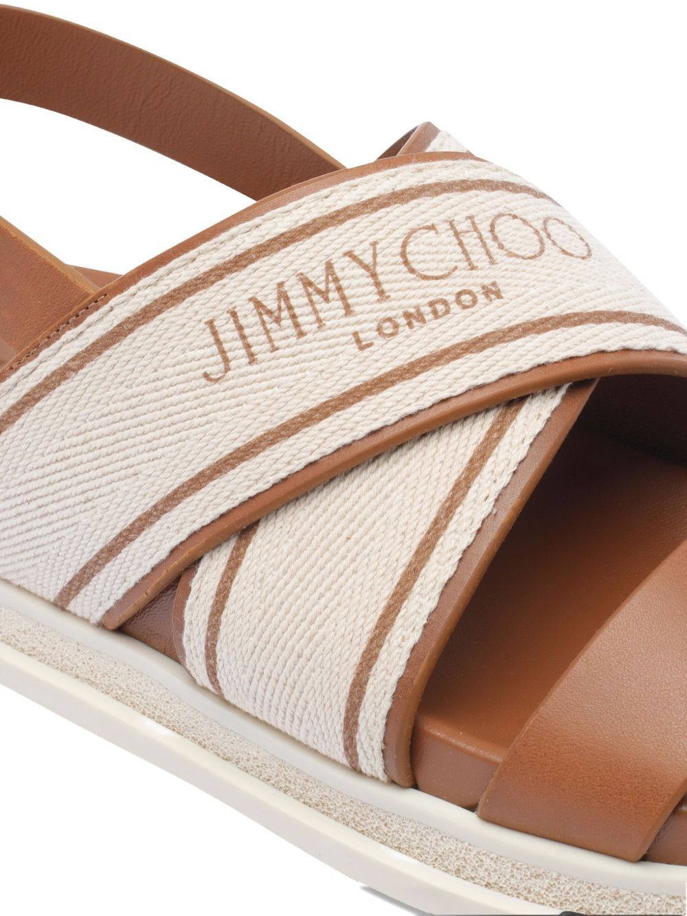 Jimmy Choo JOA FLAT CANVAS FLAT SANDALS Size US 7 / IT 37 - 3 Thumbnail