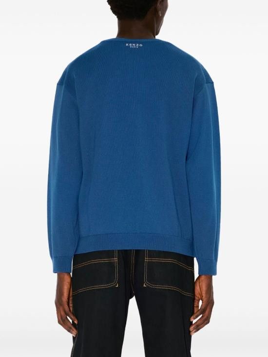 Kenzo KENZO Men Sweater FF55PU726 3LB67 Blue Size US M / EU 48-50 / 2 - 4 Thumbnail