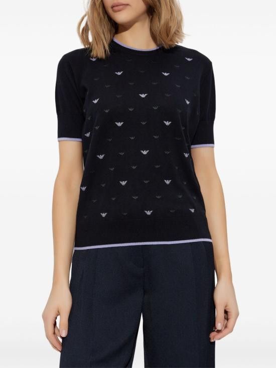 Emporio Armani EMPORIO ARMANI Women Sweater EW000939 AF15106MC001 Black Size XS / US 0-2 / IT 36-38 - 4 Thumbnail