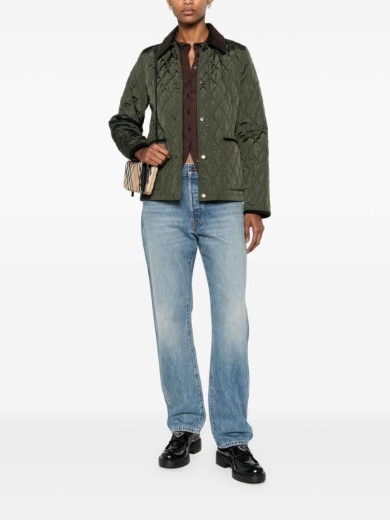 Burberry BURBERRY Women Jackets 8100826 C2491 Green Size L / US 10 / IT 46 - 5 Thumbnail