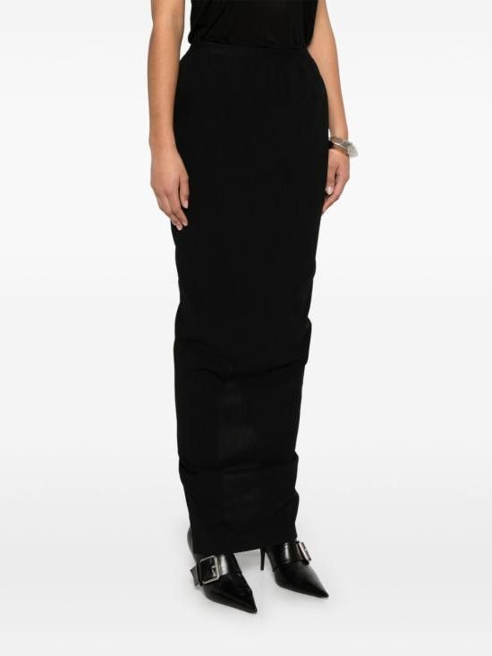 Rick Owens RICK OWENS Women Mid Skirts RP01E7331 WLP09 Black Size 28" / US 6 / IT 42 - 4 Thumbnail