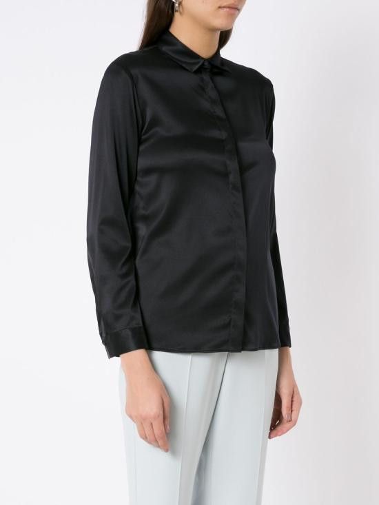 Emporio Armani EMPORIO ARMANI Women Shirts 8N2C39 2NXXZ0999 Black Size L / US 10 / IT 46 - 4 Thumbnail