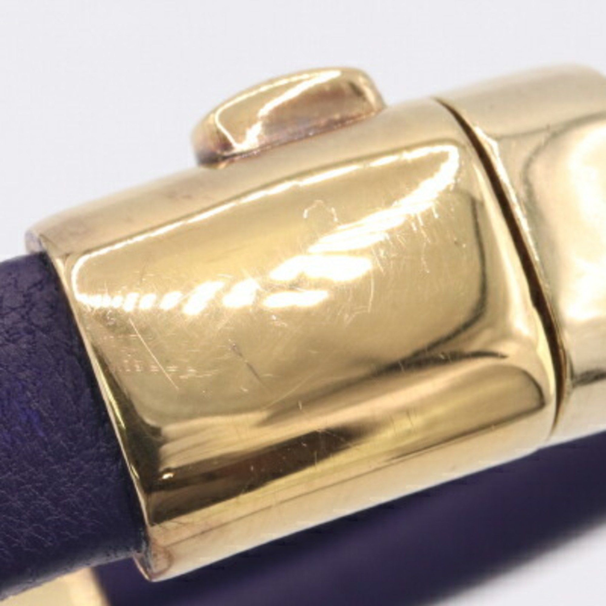 Bottega Veneta Bottega Veneta Bracelet 590464 Purple SV Sterling Silver 925 Leather M Size Bangle Women's BOTTEGA VENETA Size ONE SIZE - 8 Thumbnail