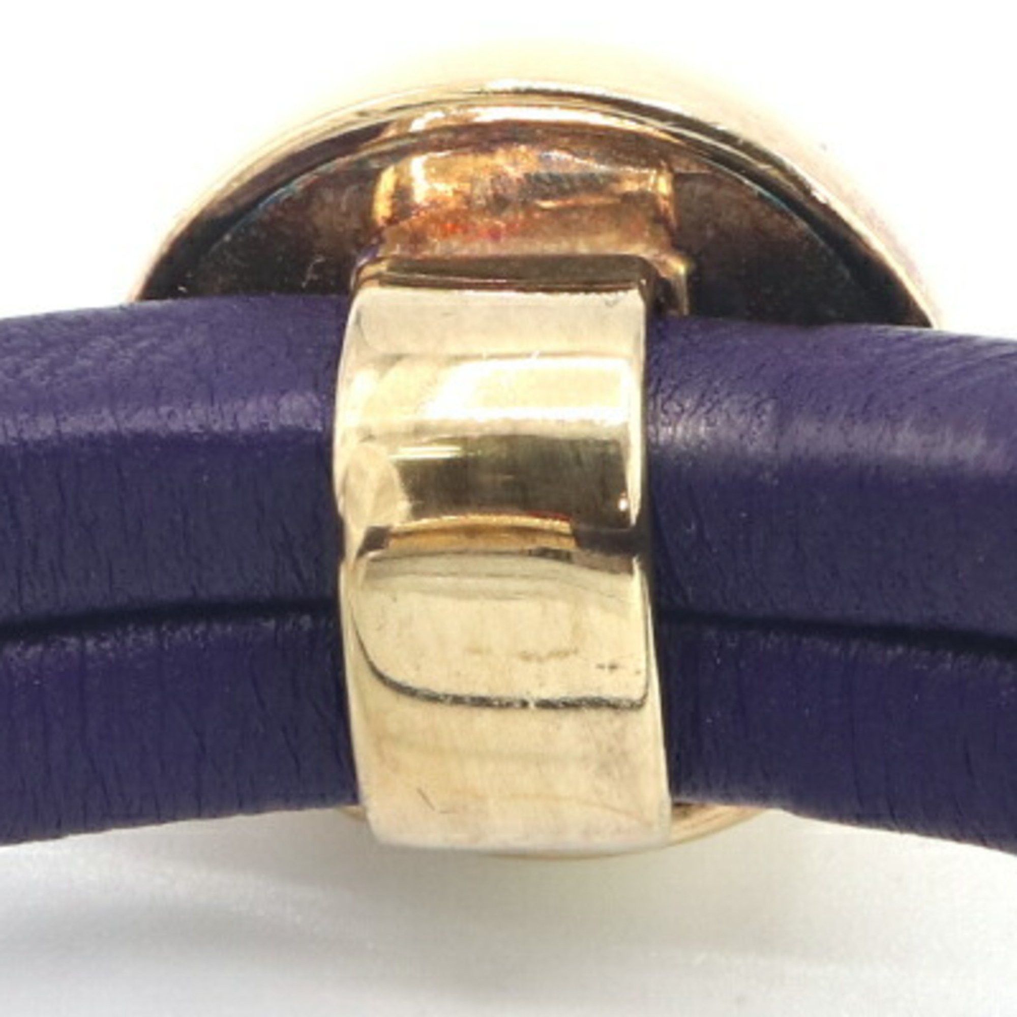 Bottega Veneta Bottega Veneta Bracelet 590464 Purple SV Sterling Silver 925 Leather M Size Bangle Women's BOTTEGA VENETA Size ONE SIZE - 7 Thumbnail