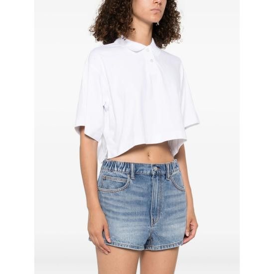 Alexander Wang ALEXANDER WANG Women Polo Shirts 1CC3251056 120 WHITE Size S / US 4 / IT 40 - 4 Thumbnail