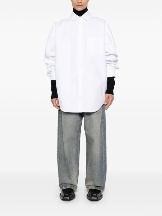 Balenciaga BALENCIAGA Women Shirts 794462 TQM309140 White Size S / US 4 / IT 40 - 5 Thumbnail