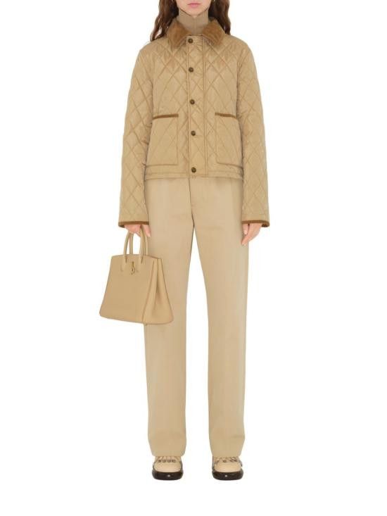 Burberry BURBERRY Women Jackets 8105098 C1544 Beige Size L / US 10 / IT 46 - 2 Thumbnail