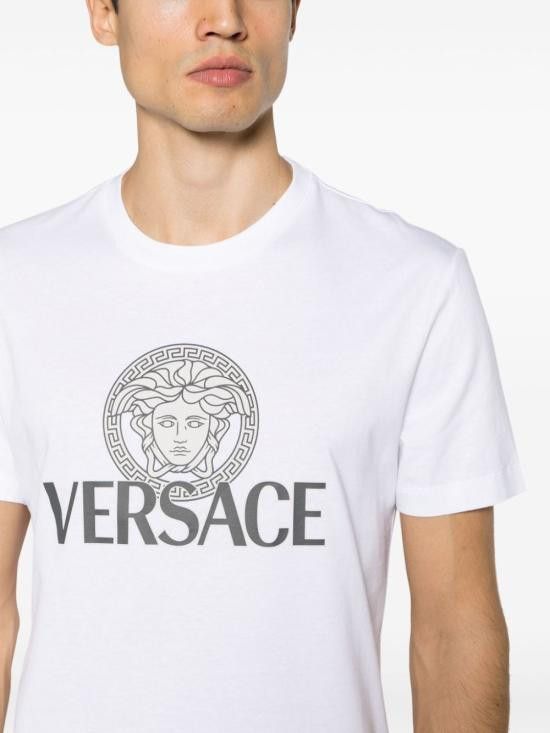 Versace VERSACE Men T-Shirts 1014226 1A100881W000 White Size US L / EU 52-54 / 3 - 2 Thumbnail