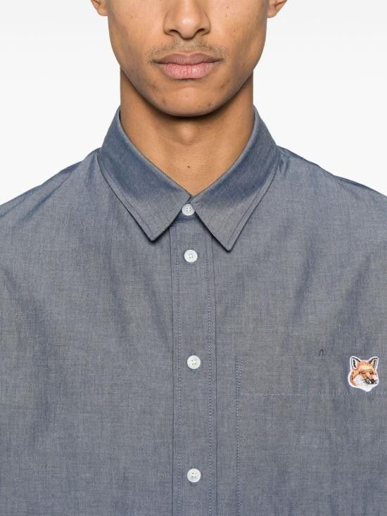 Maison Kitsune MAISON KITSUNE Men Long Tops OM00432 WC5043P470 Blue Size US L / EU 52-54 / 3 - 3 Thumbnail